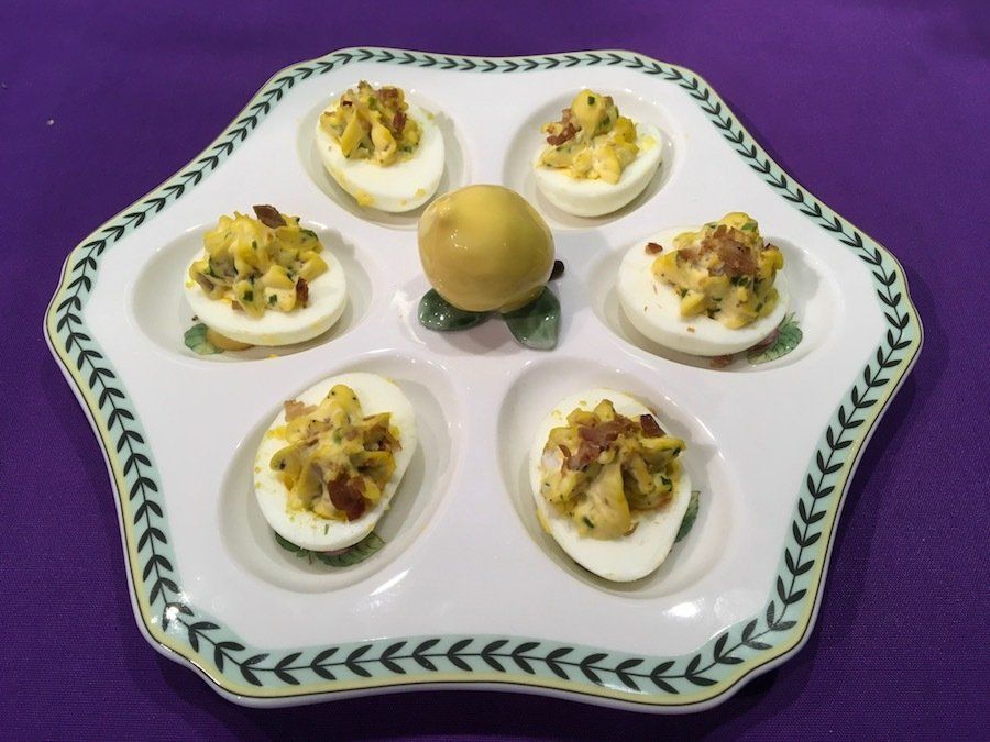 Bacon and Chive Deviled Easter Eggs